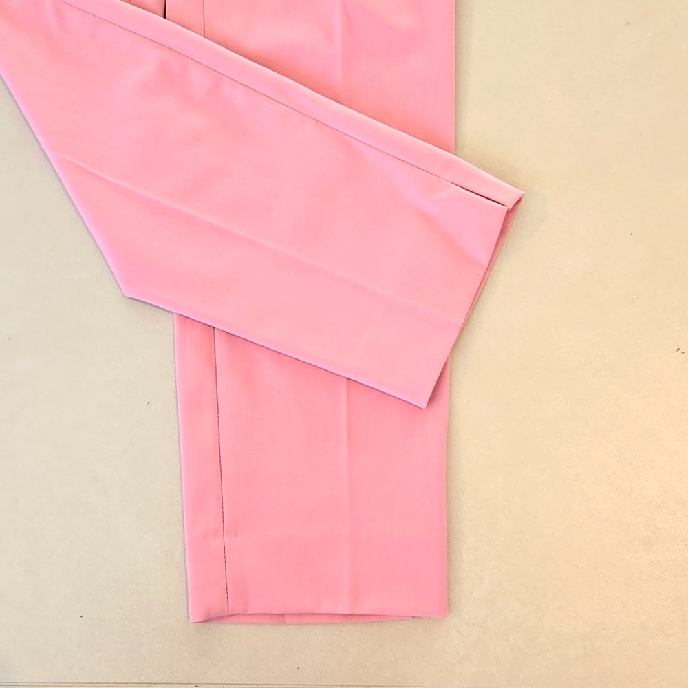 NWT! Zara Pink Mid Rise Straight Leg Elegant Pants - Picture 4 of 4